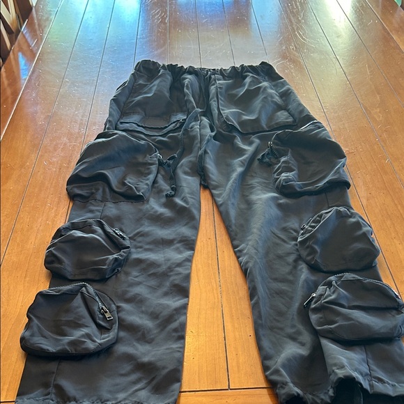 Other - Black Cargo Pants with Multiple Pockets